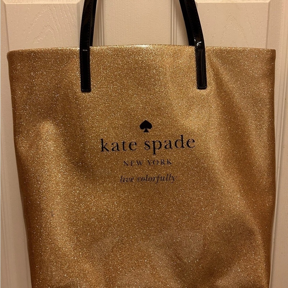 Kate Spade Live Colorfully Glitter Sparkle Daycation Large Shopper Tote